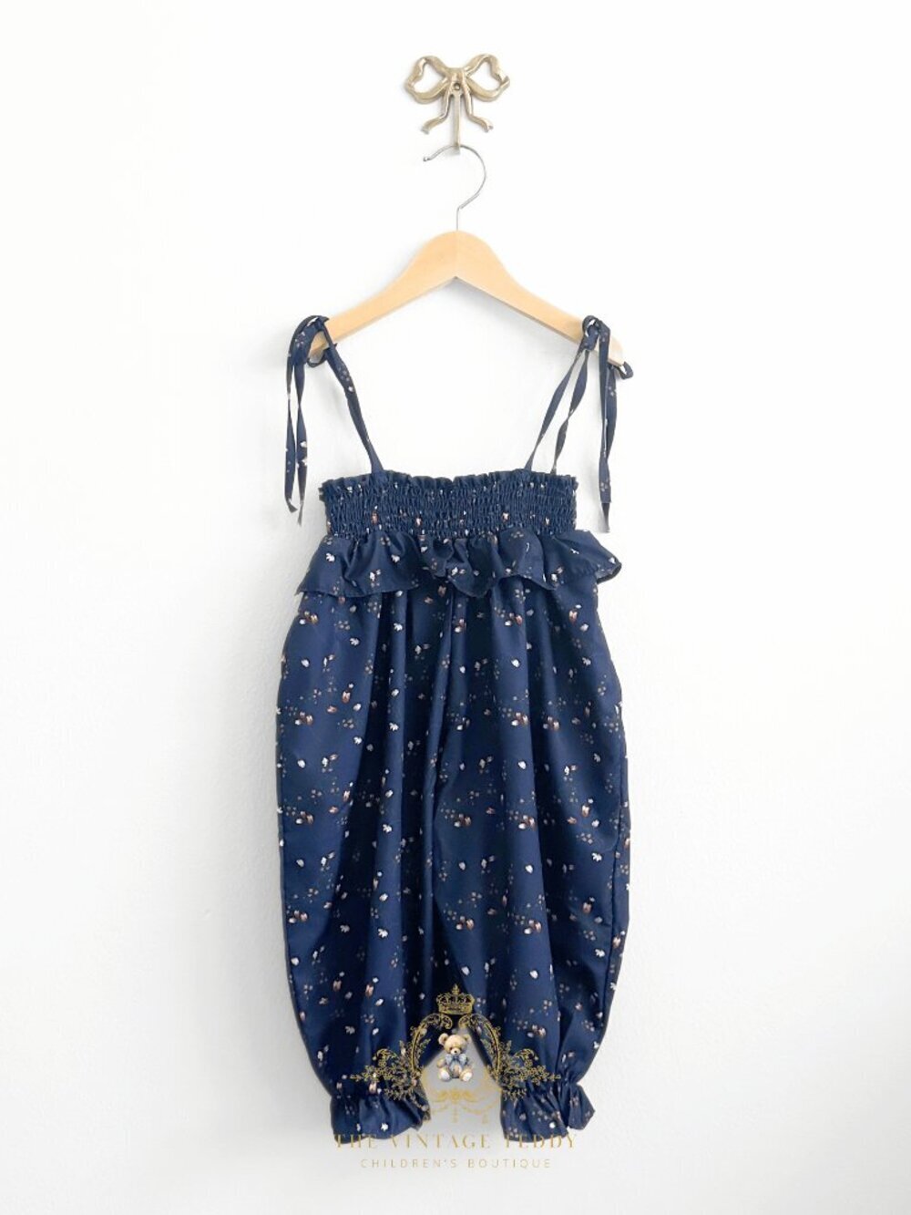 NWT Pretty Girls One-Piece Kids Floral Nap Smocking Ruffles Bohemian Summer 3T